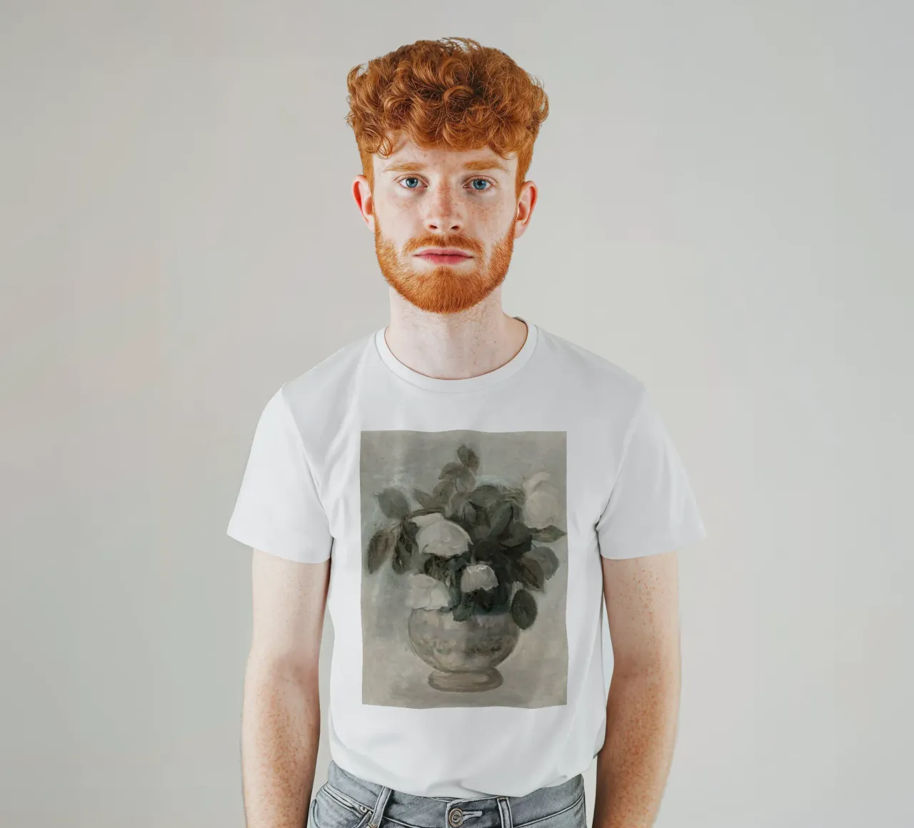 Signora Daniel Sargent: Rose bianche, Natura morta, Impressionista t-shirt da NorwesClub