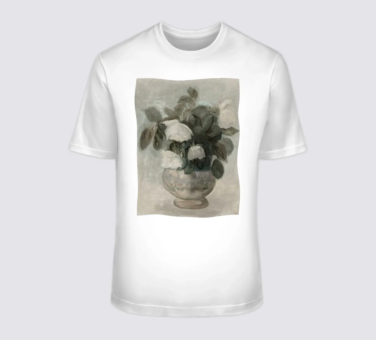 Signora Daniel Sargent: Rose bianche, Natura morta, Impressionista t-shirt da NorwesClub