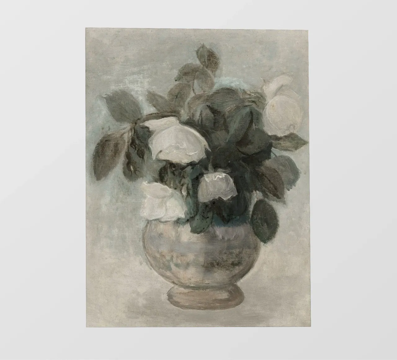 Signora Daniel Sargent: Rose bianche, Natura morta, Impressionista pellicola backlit da NorwesClub