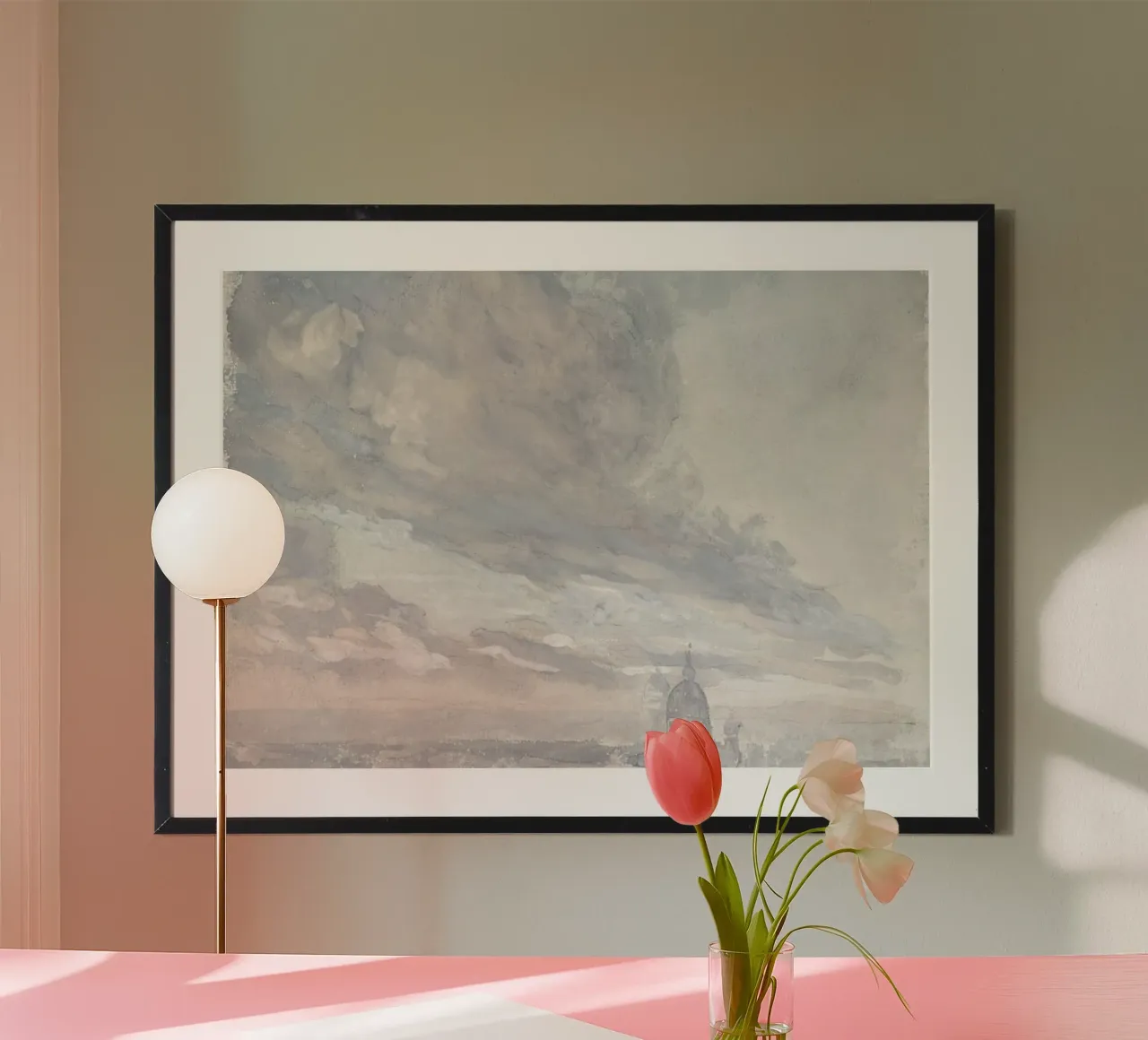 Lathrop: Studio delle nuvole, Cieli romantici, Paesaggio atmosferico poster con telaio in alluminio da NorwesClub