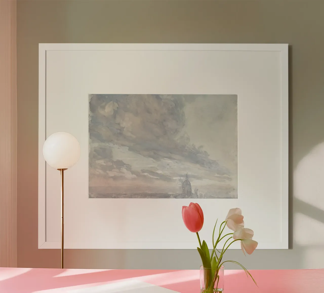 Lathrop: Studio delle nuvole, Cieli romantici, Paesaggio atmosferico poster con telaio in alluminio da NorwesClub