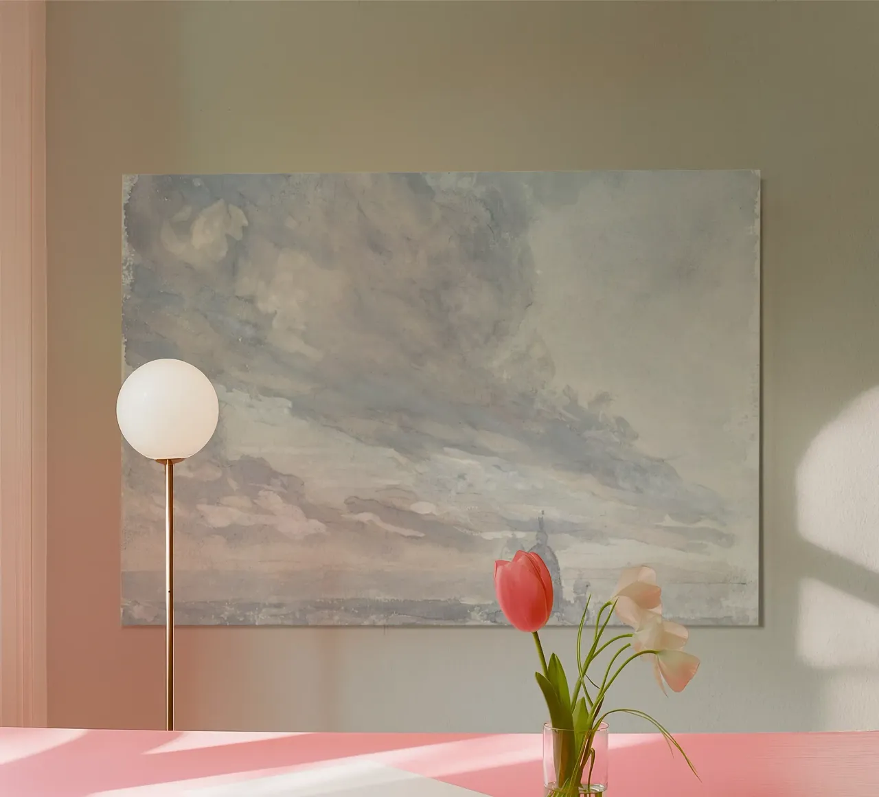 Lathrop: Studio delle nuvole, Cieli romantici, Paesaggio atmosferico poster con telaio in alluminio da NorwesClub