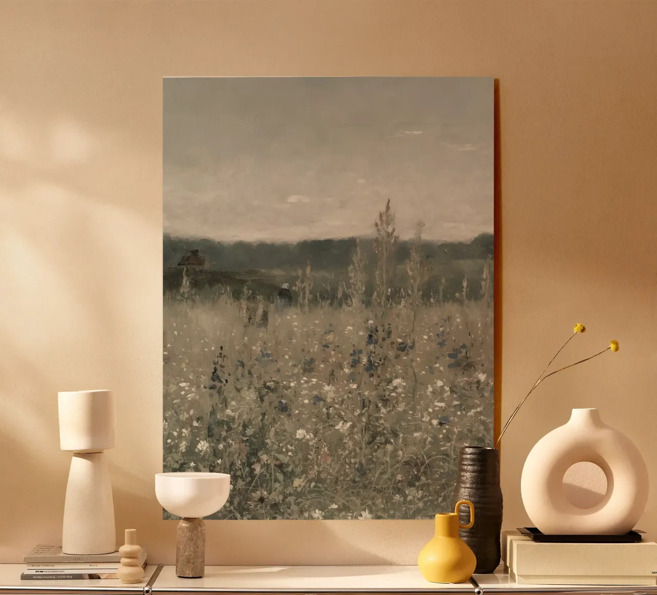 Prentice: Campo di fiori selvatici, Paesaggio rustico, Cottagecore A plexiglass da NorwesClub