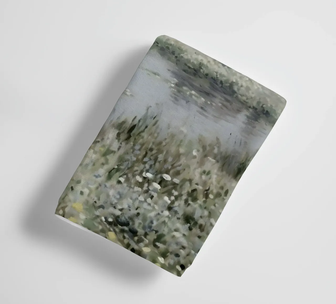Le style Monet : Champ de fleurs blanches, paysage impressionniste serviette de bain de NorwesClub