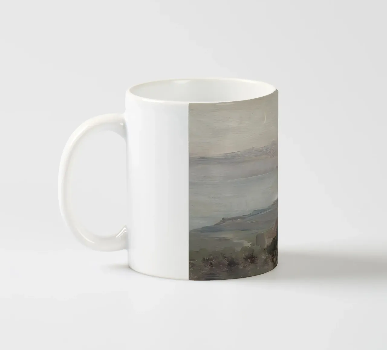 Egner: Torre del Greco, Impressionist Coastal Town ceramic mug by NorwesClub