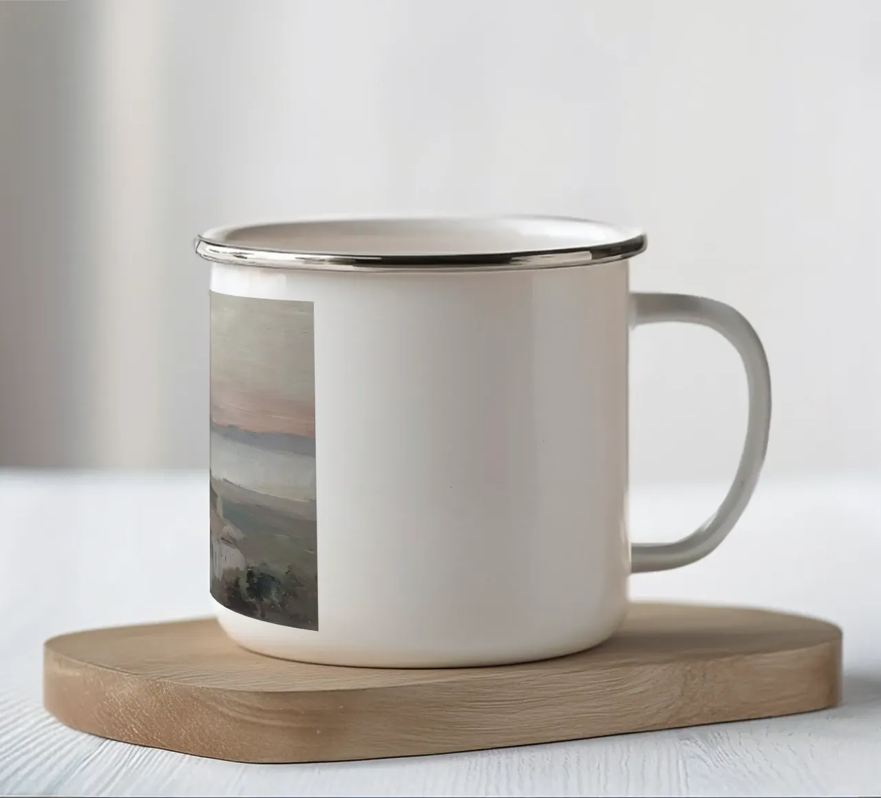 Egner: Torre del Greco, Impressionist Coastal Town tazza in smalto da NorwesClub