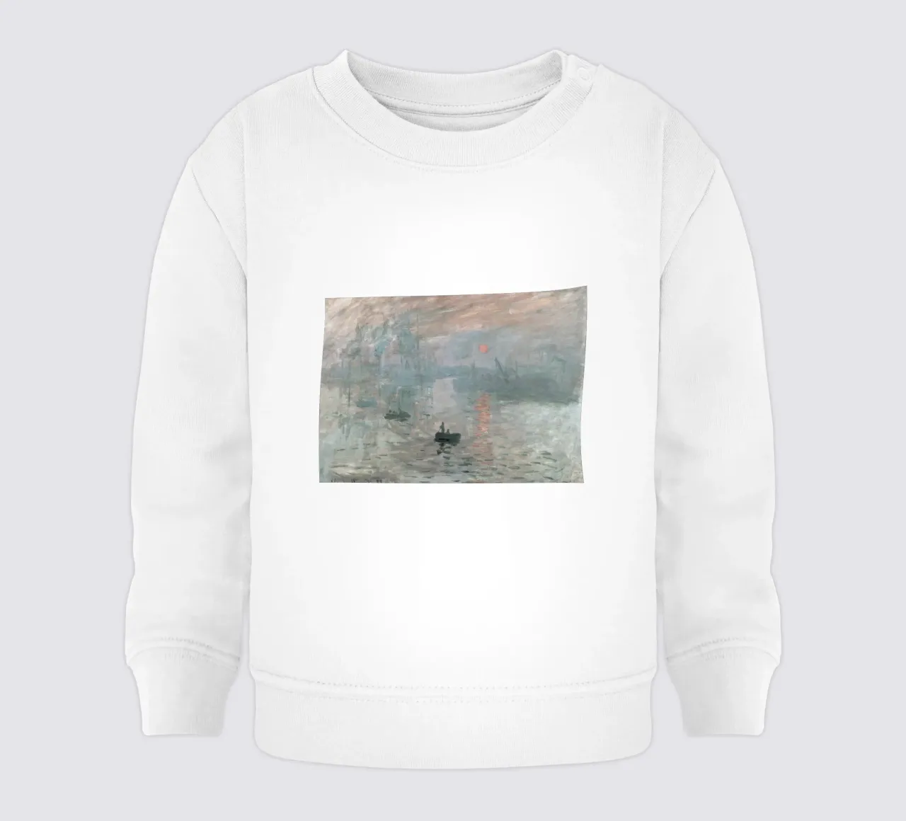 Monet: Impression, Sunrise, Iconic Impressionism, Seascape baby sweatshirt by NorwesClub