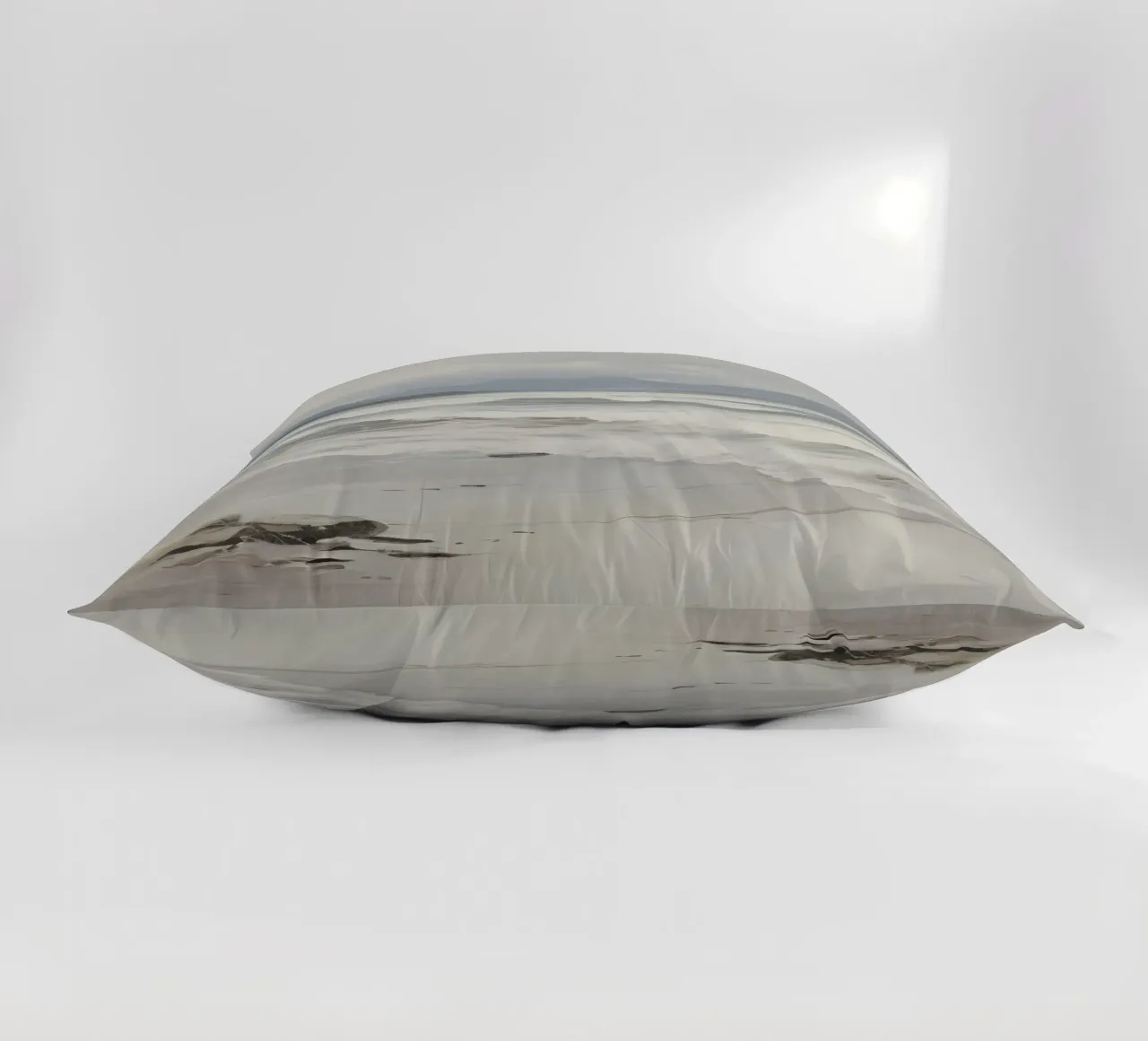 Stormy Beach: Moody Seascape, Atmospheric Coastal Art Print decorative cushion by NorwesClub