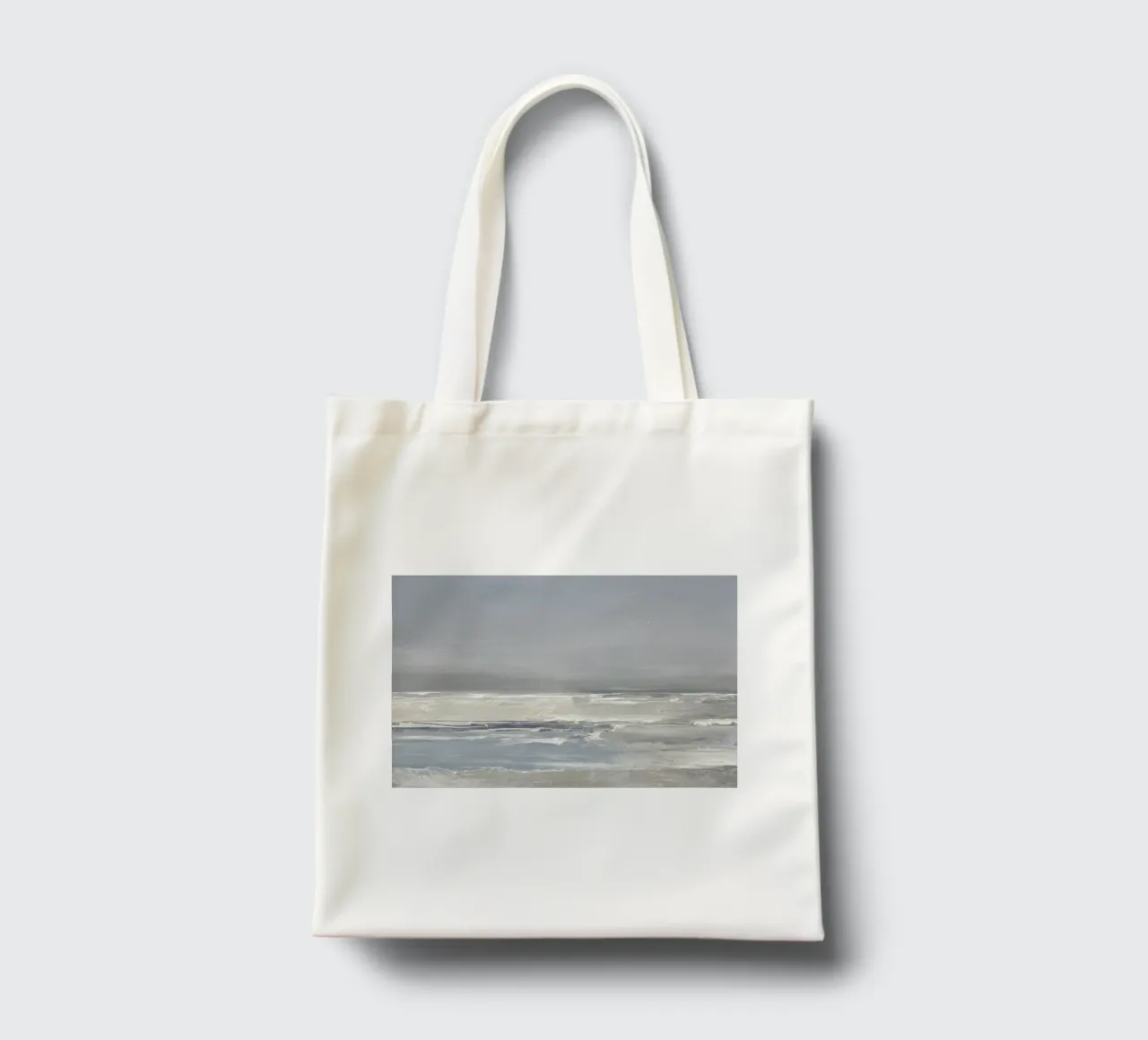 Océan abstrait : paysage marin gris et serein, art côtier moderne tote bag de NorwesClub