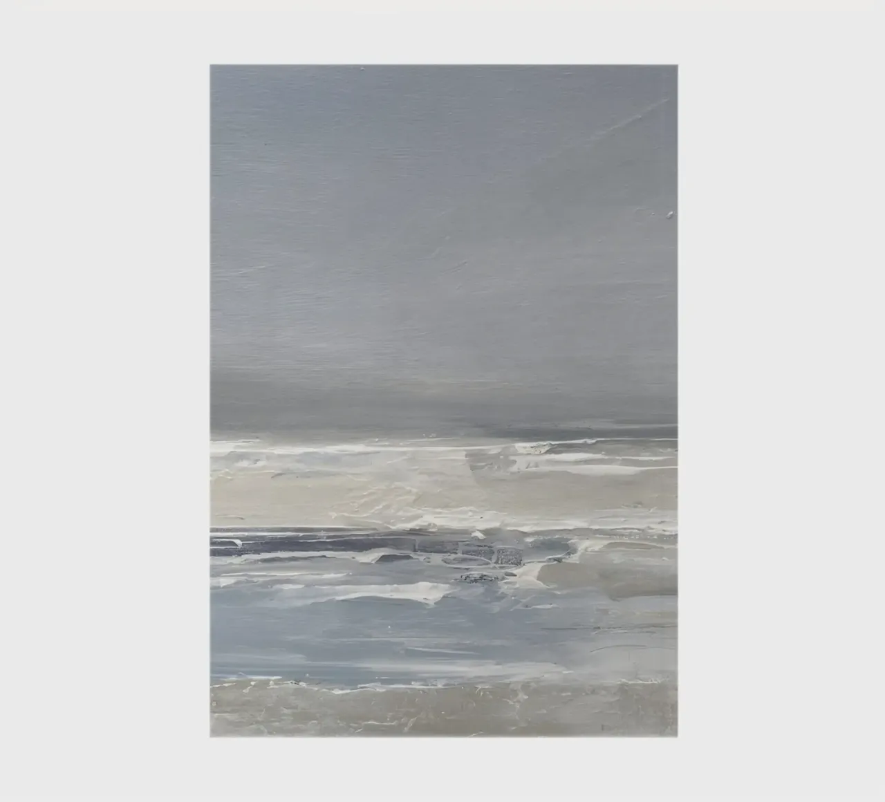 Abstract Ocean: Serene Gray Seascape, Modern Coastal Art notebook by NorwesClub
