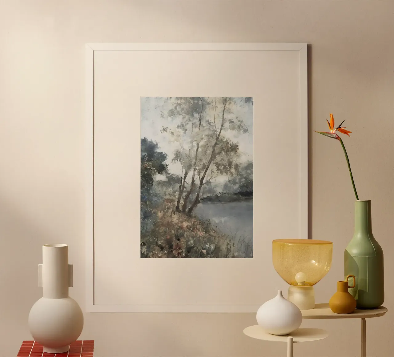 Tim O'Toole: Etherisch water, mistig landschap, natuurkunst poster van NorwesClub