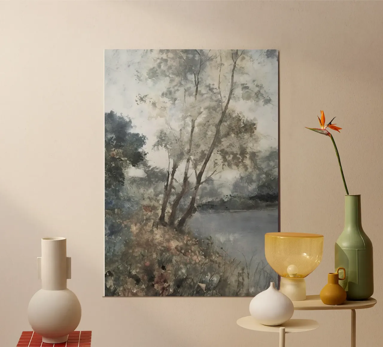Tim O'Toole: Etherisch water, mistig landschap, natuurkunst poster van NorwesClub