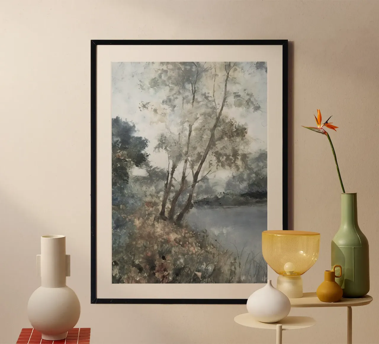 Tim O'Toole: Etherisch water, mistig landschap, natuurkunst poster van NorwesClub