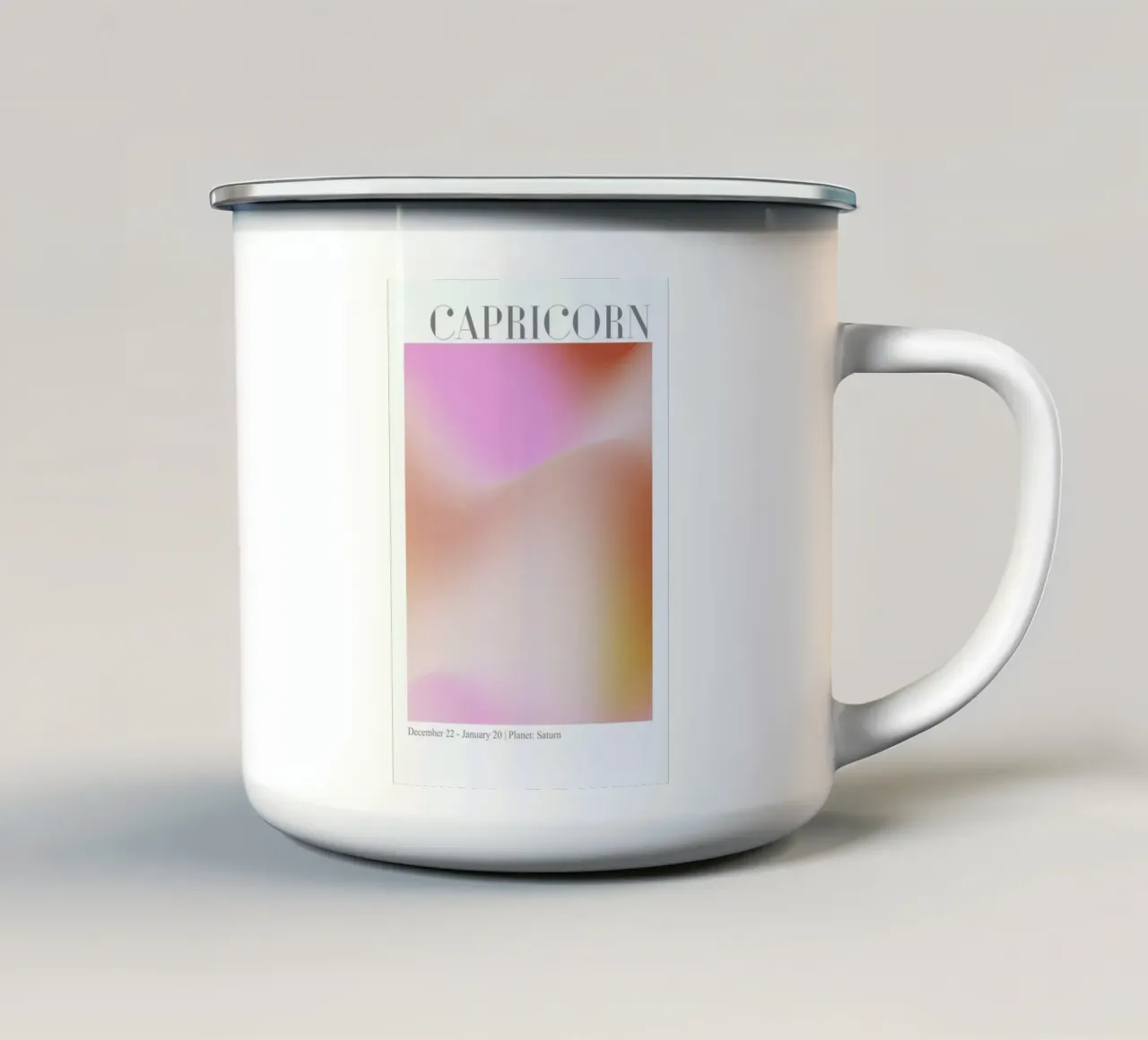 Capricorn Abstract Aura tazza in smalto da cafelab
