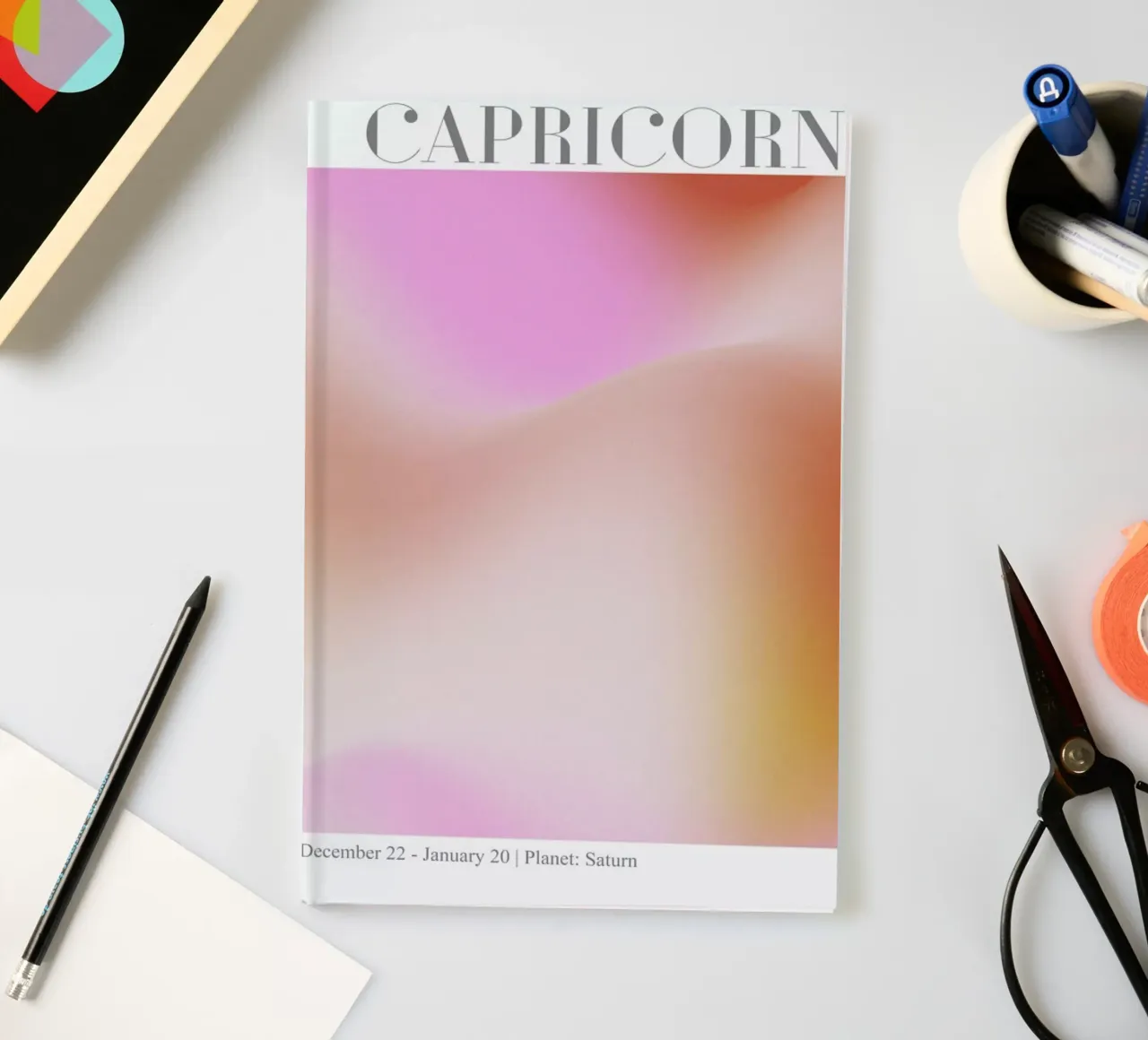 Capricorn Abstract Aura notebook by cafelab