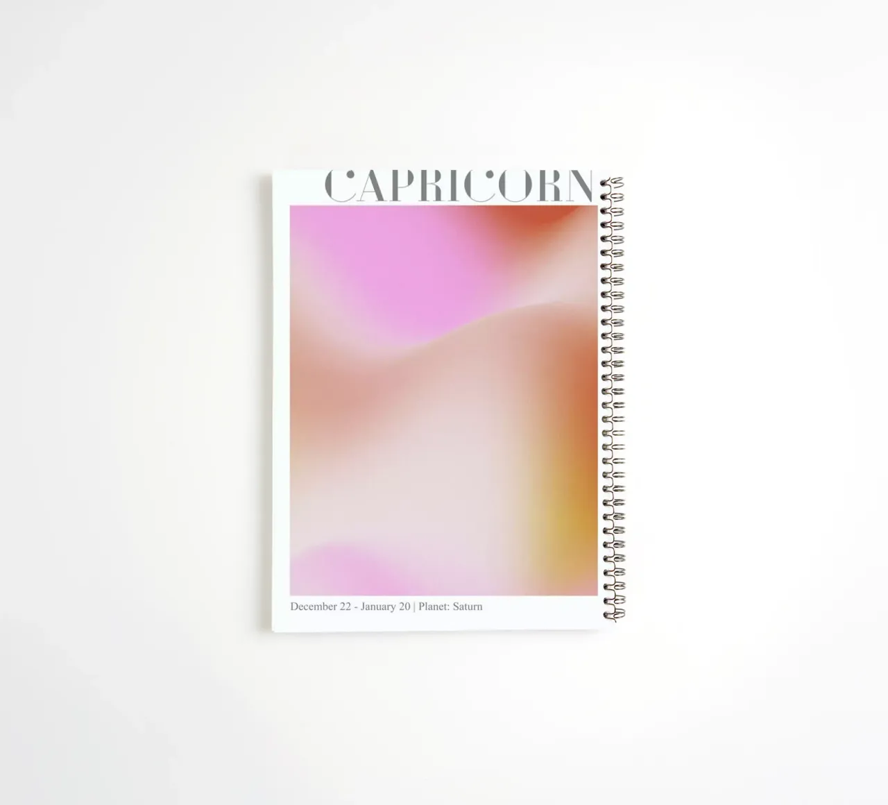 Capricorn Abstract Aura spiral notebook by cafelab