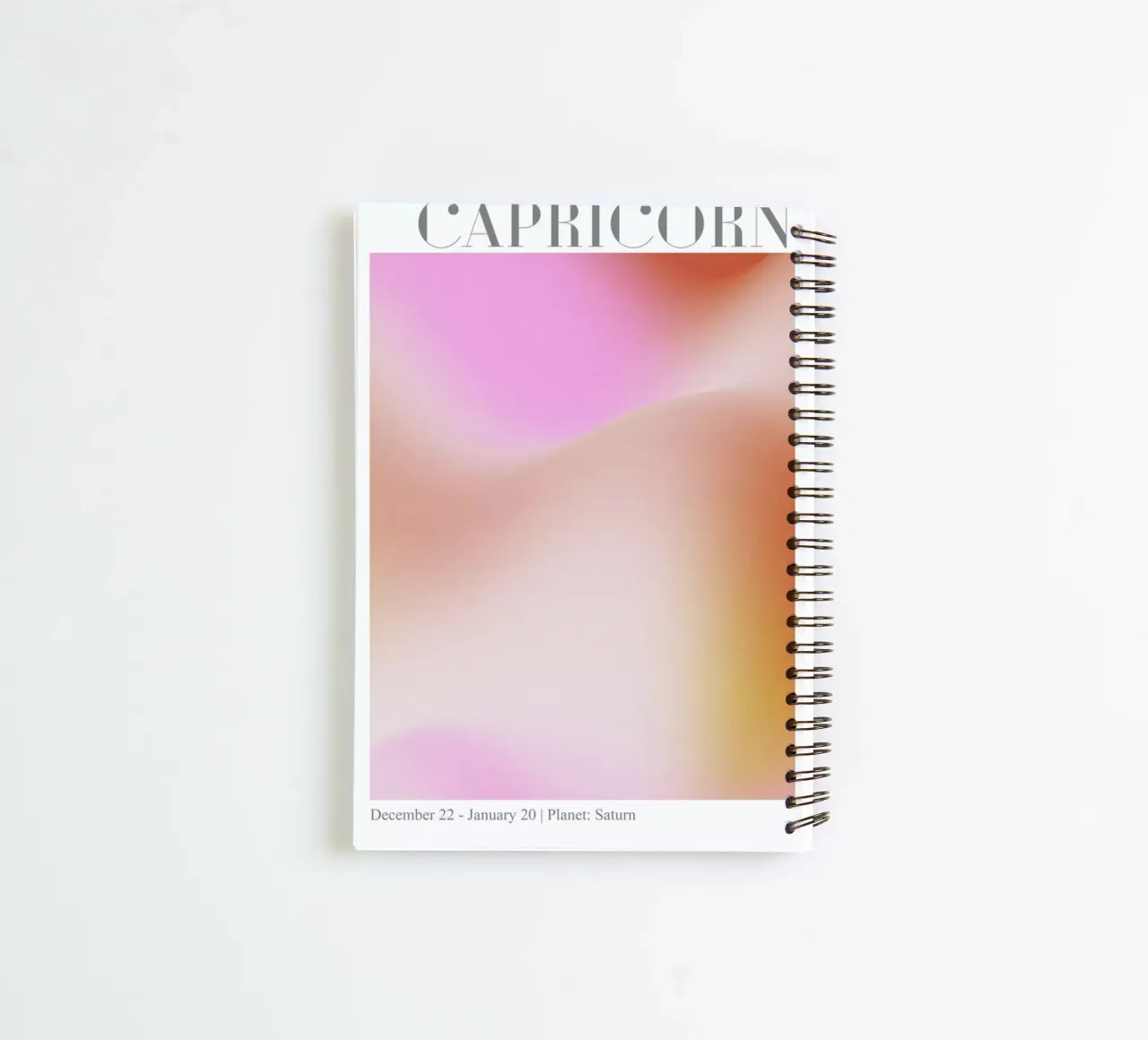 Capricorn Abstract Aura spiral notebook by cafelab