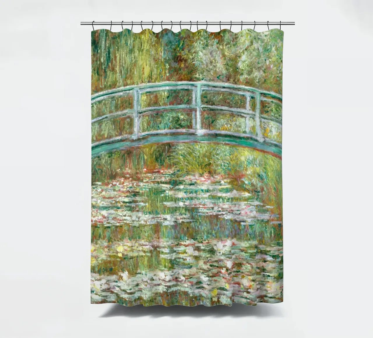 Monet: stagno di ninfee, Giverny, icona dell'impressionismo tenda da doccia da NorwesClub