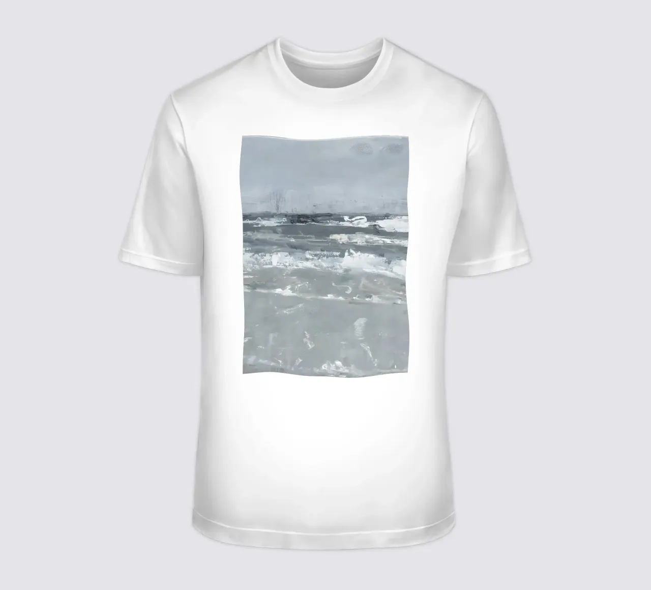 Clement Scott: Calm Waves, Abstract Seascape, Minimalist Oce t-shirt by NorwesClub