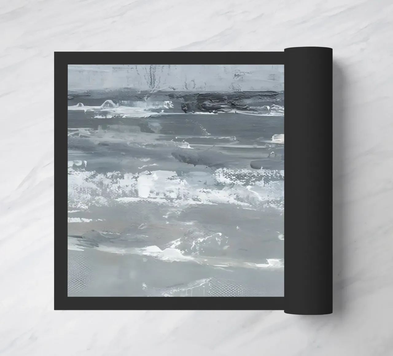 Clement Scott: kalme golven, abstract zeegezicht, minimalistisch oceaanlandschap deurmat van NorwesClub