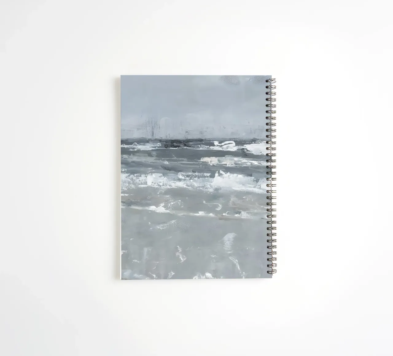Clement Scott: Calm Waves, Abstract Seascape, Minimalist Oce spiral notebook by NorwesClub