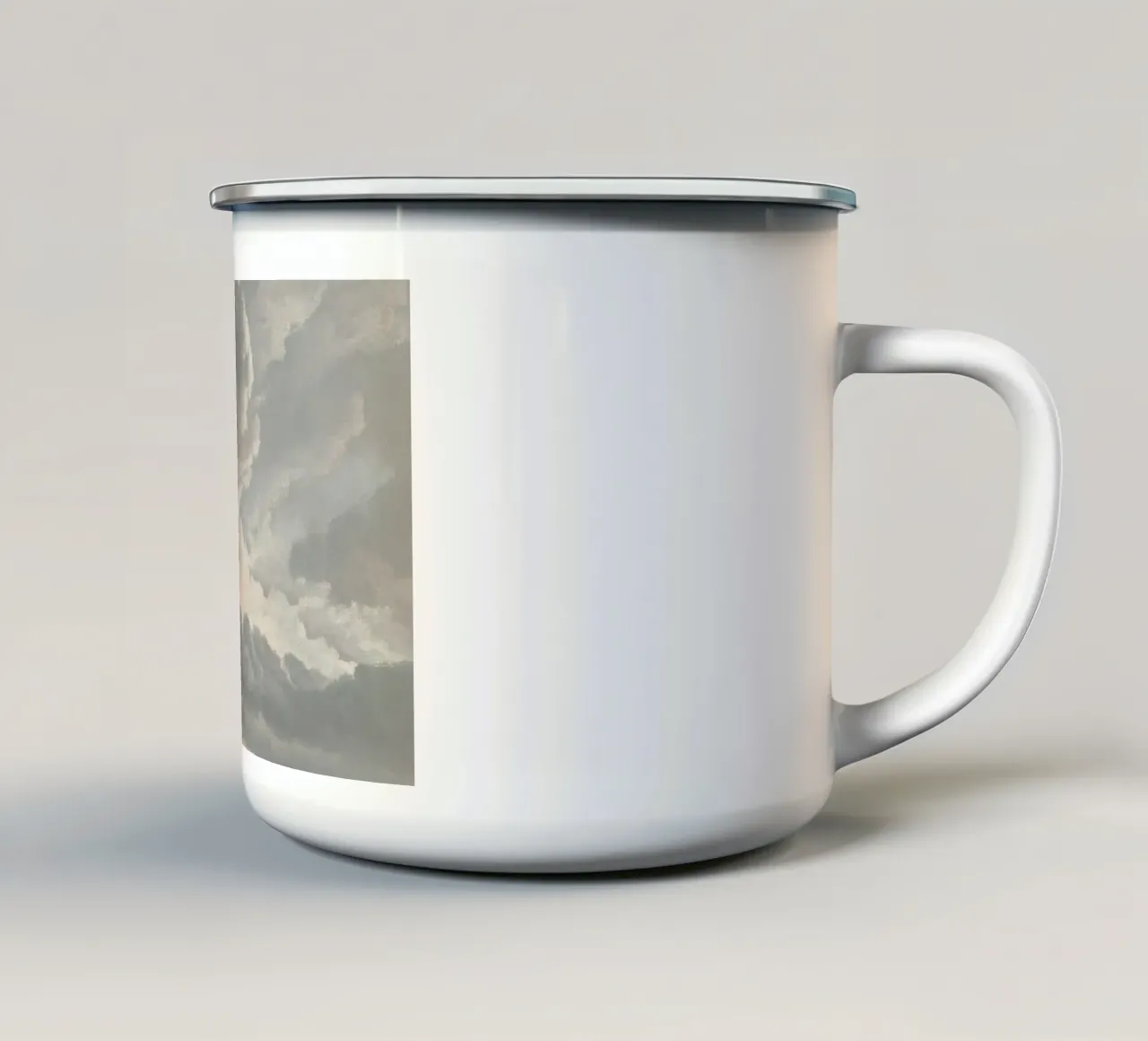 Simon Denis: Studio di nuvole, Tramonto a Roma, Cieli romantici tazza in smalto da NorwesClub