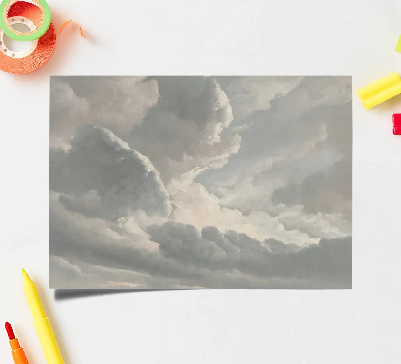 Simon Denis: Studio di nuvole, Tramonto a Roma, Cieli romantici foglio adesivo da NorwesClub