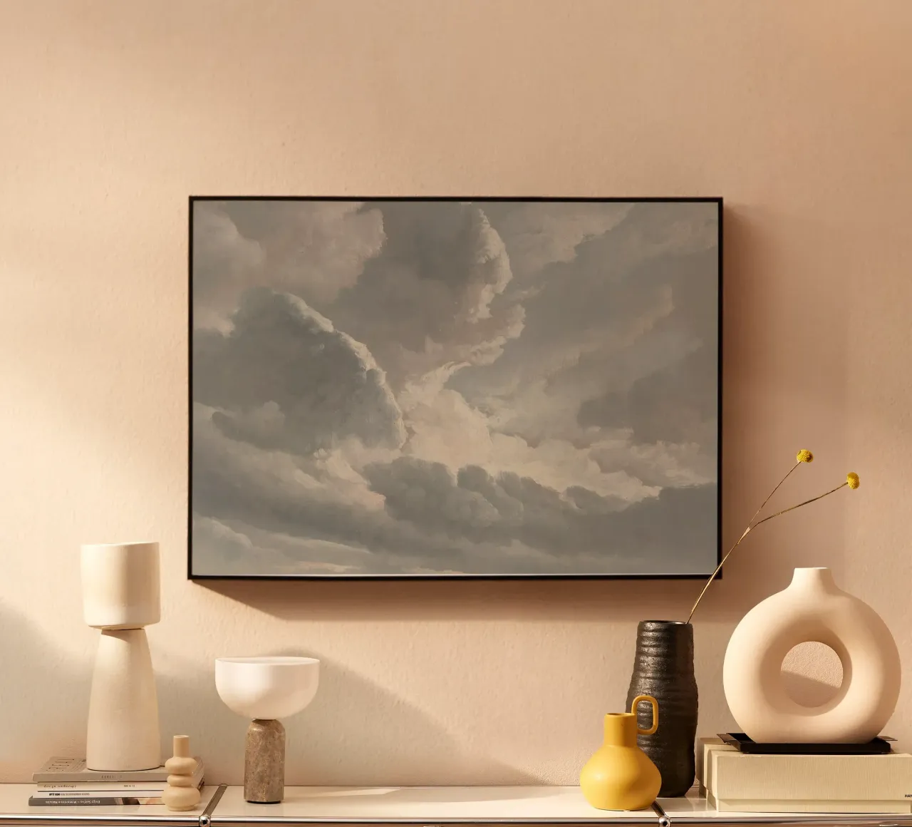 Simon Denis: Studio di nuvole, Tramonto a Roma, Cieli romantici alluminio dibond da NorwesClub