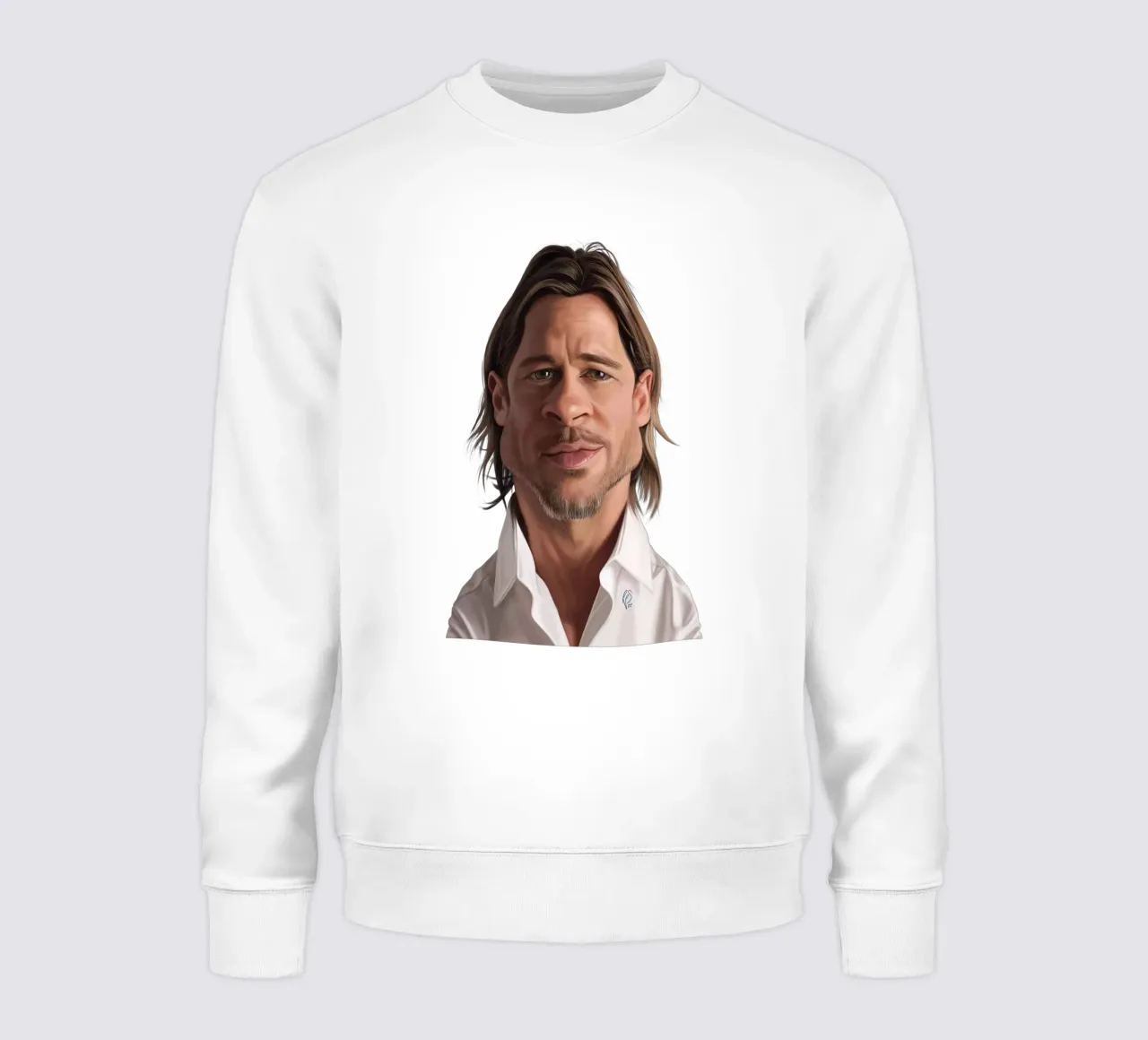 Brad Pitt felpa da Rob Art | Illustration
