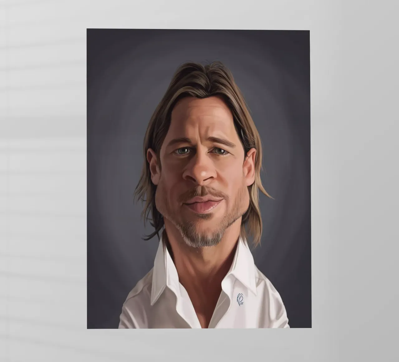 Brad Pitt pellicola backlit da Rob Art | Illustration