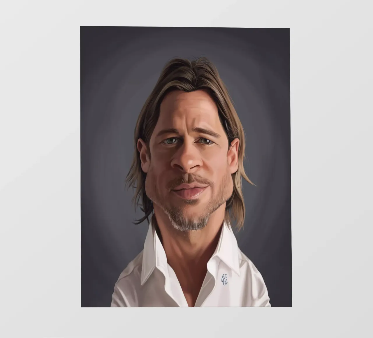 Brad Pitt pellicola backlit da Rob Art | Illustration