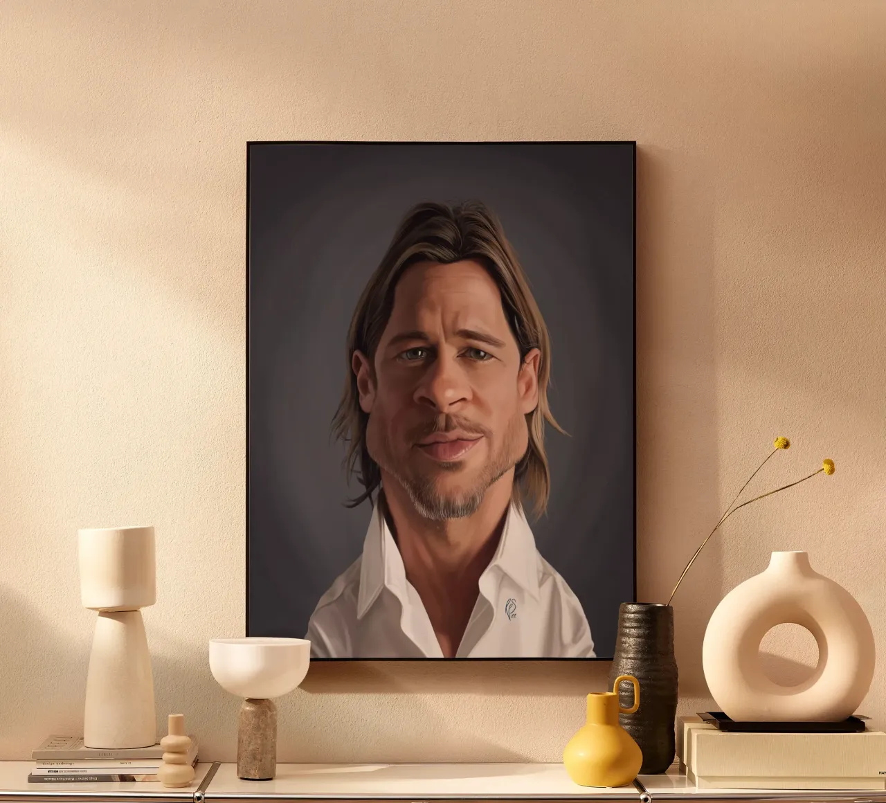 Brad Pitt plexiglass da Rob Art | Illustration