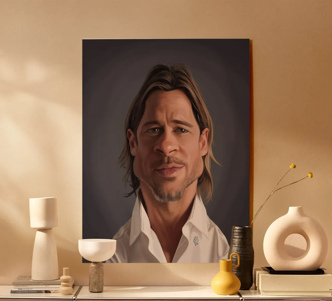 Brad Pitt plexiglass da Rob Art | Illustration