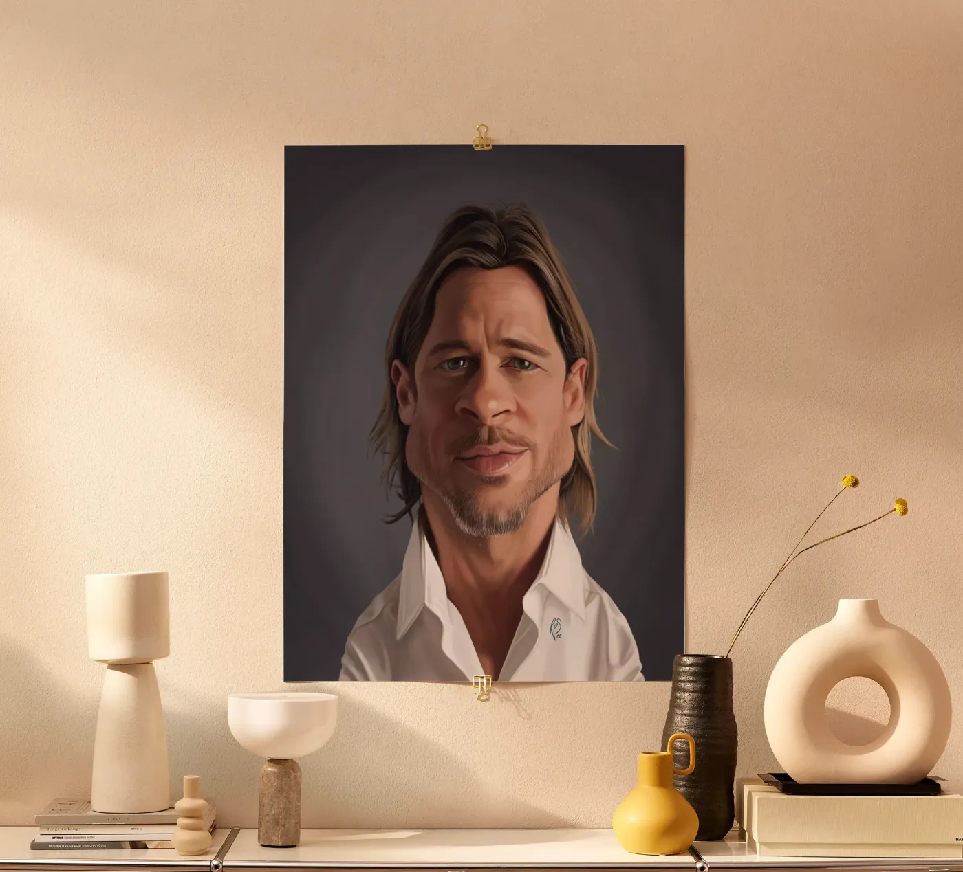 Brad Pitt poster da Rob Art | Illustration
