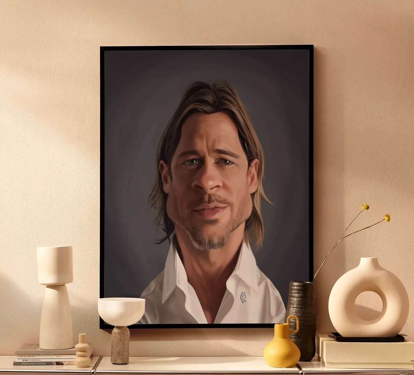 Brad Pitt poster da Rob Art | Illustration