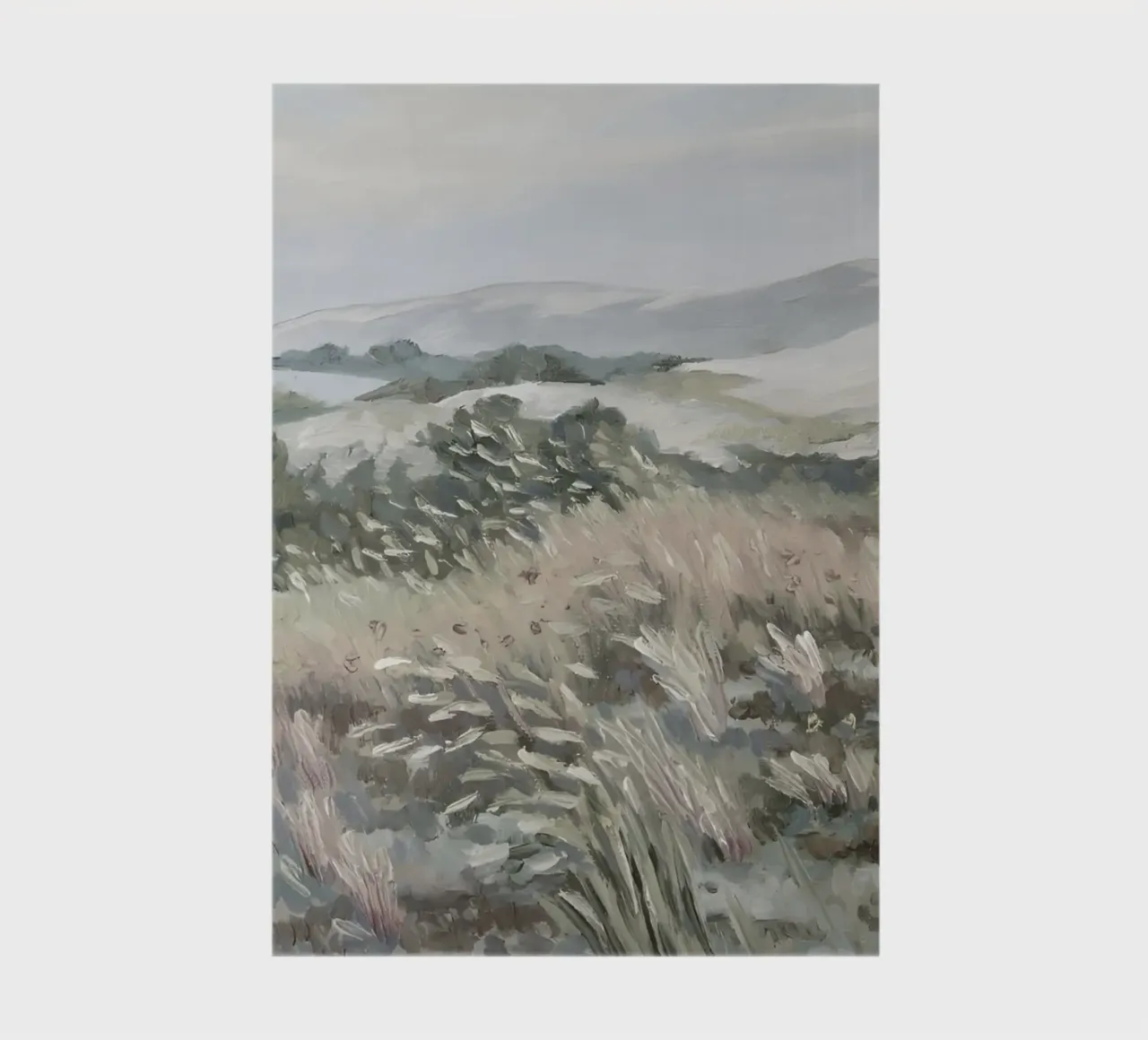 Katie Staples : Vue d'une colline, paysage impressionniste, Sageb carnet de notes de NorwesClub