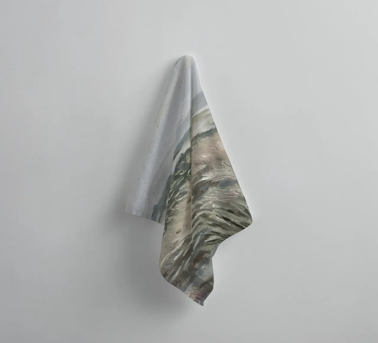 Katie Staples : Vue d'une colline, paysage impressionniste, Sageb serviette de bain de NorwesClub