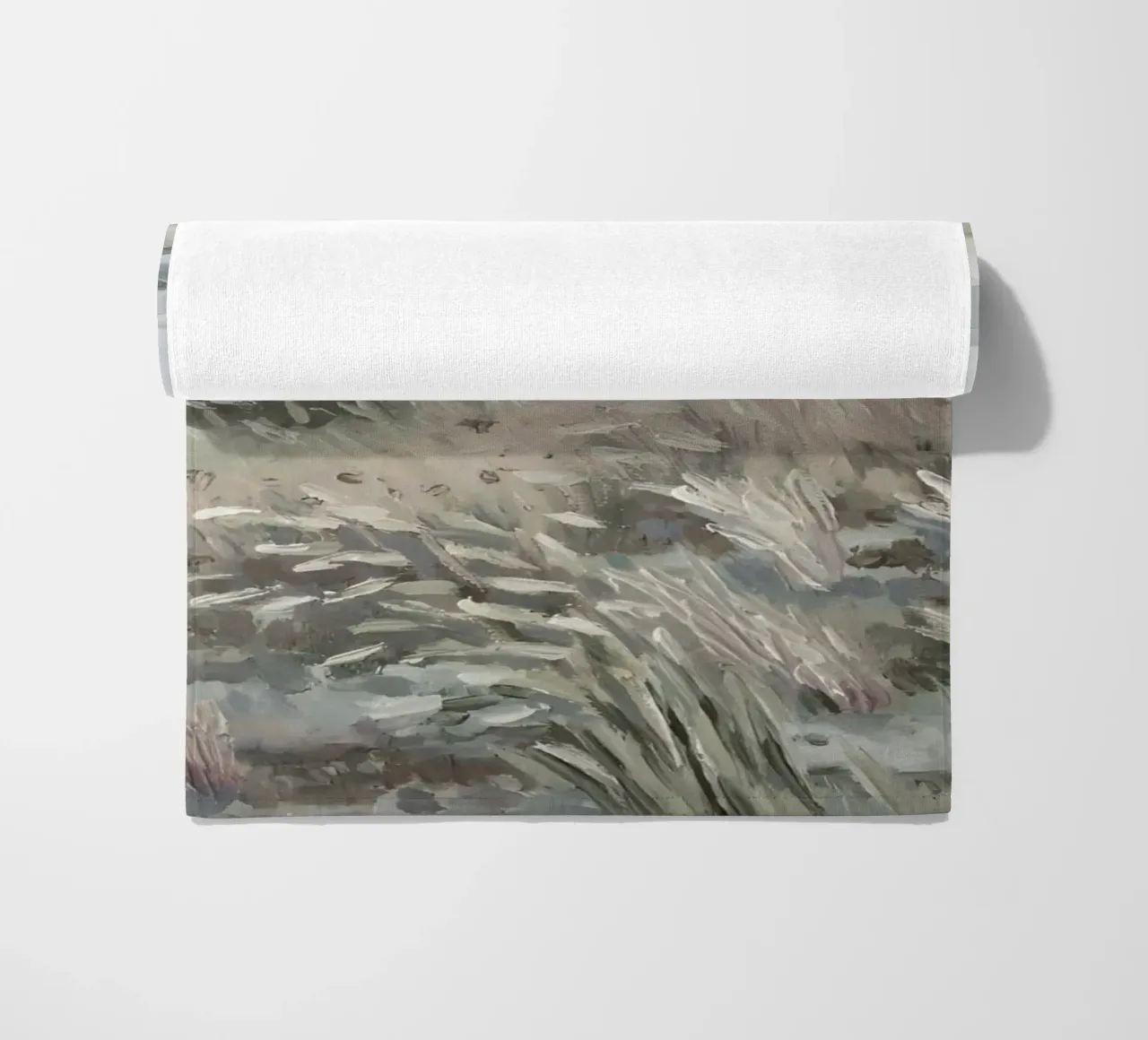 Katie Staples : Vue d'une colline, paysage impressionniste, Sageb serviette de plage de NorwesClub