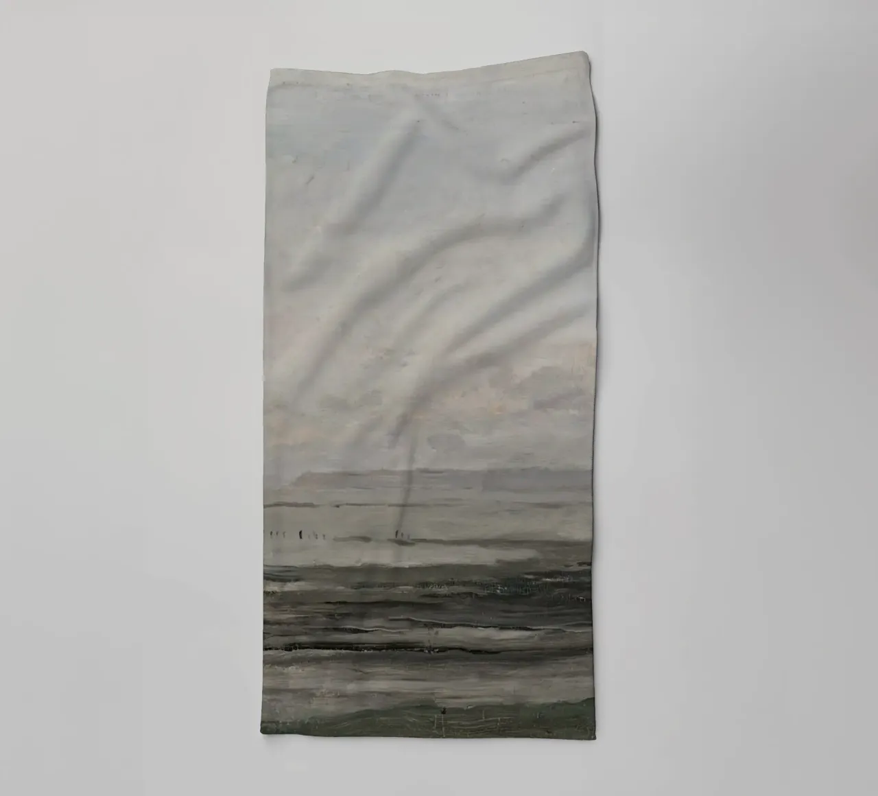 Daubigny: Spiaggia con marea, Scuola di Barbizon, Costiera asciugamano da bagno da NorwesClub