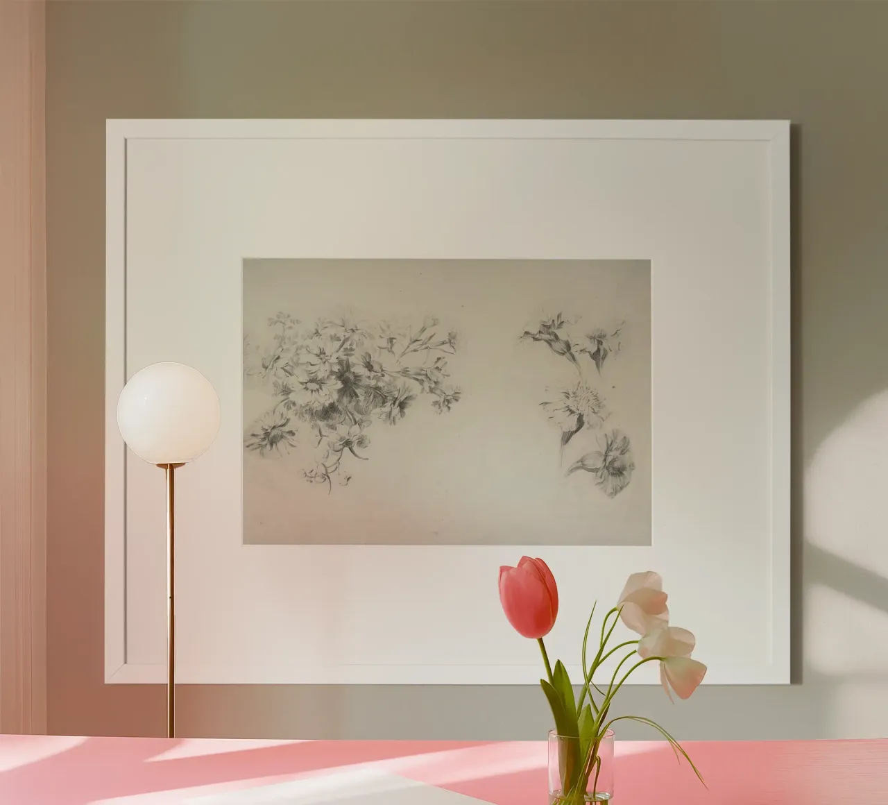 Van Geel: Bloemstudies, Botanische schets, Delicate poster van NorwesClub