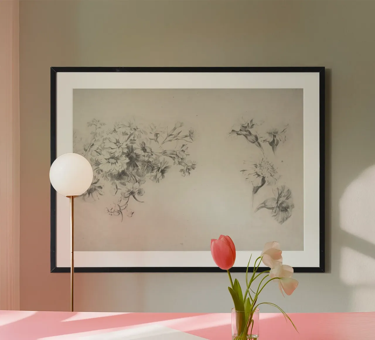 Van Geel: Bloemstudies, Botanische schets, Delicate poster van NorwesClub
