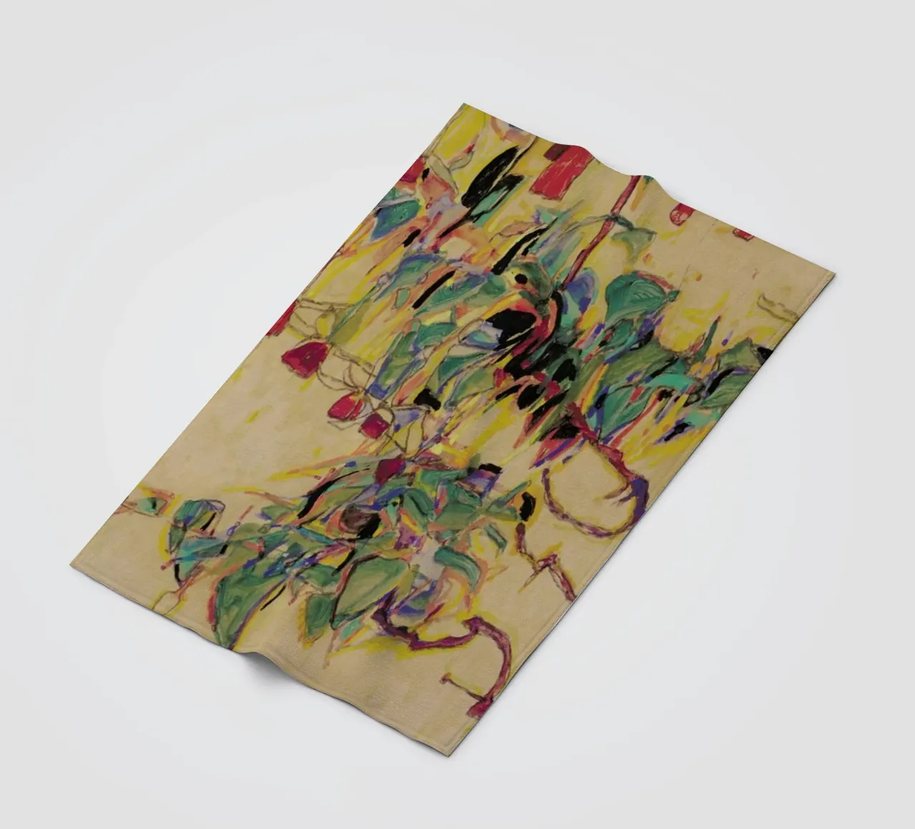 Schiele - Fuchsia II coperta in pile da Vintage by JUNIQE