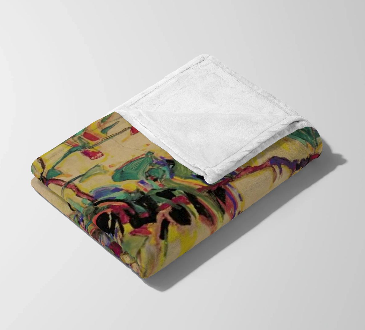 Schiele - Fuchsia II plaid polaire de Vintage by JUNIQE