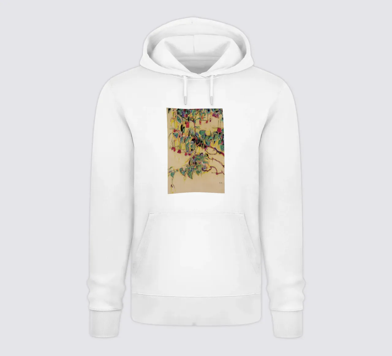 Schiele - Fuchsia II felpa con cappuccio da Vintage by JUNIQE