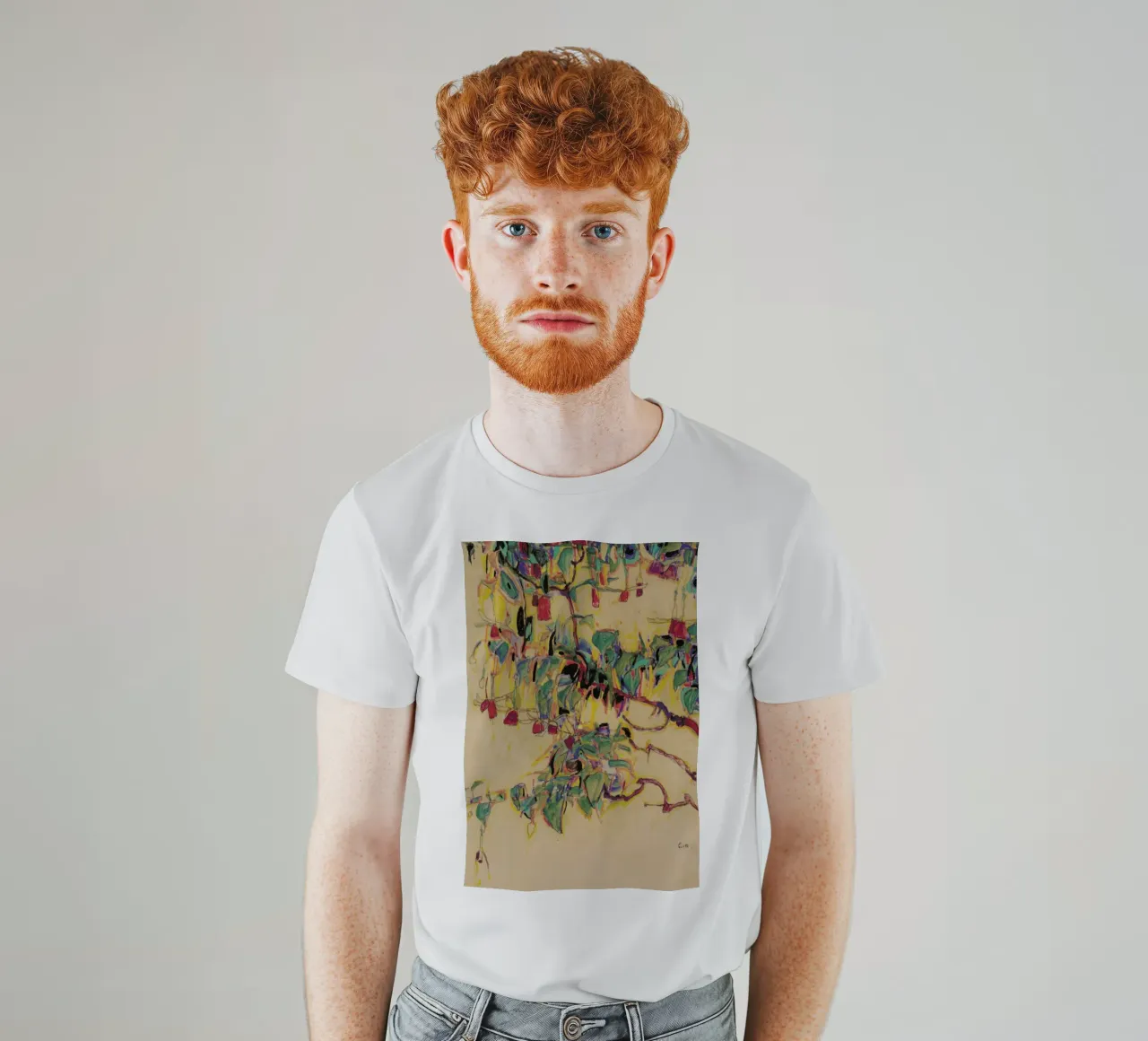 Schiele - Fuchsia II t-shirt da Vintage by JUNIQE