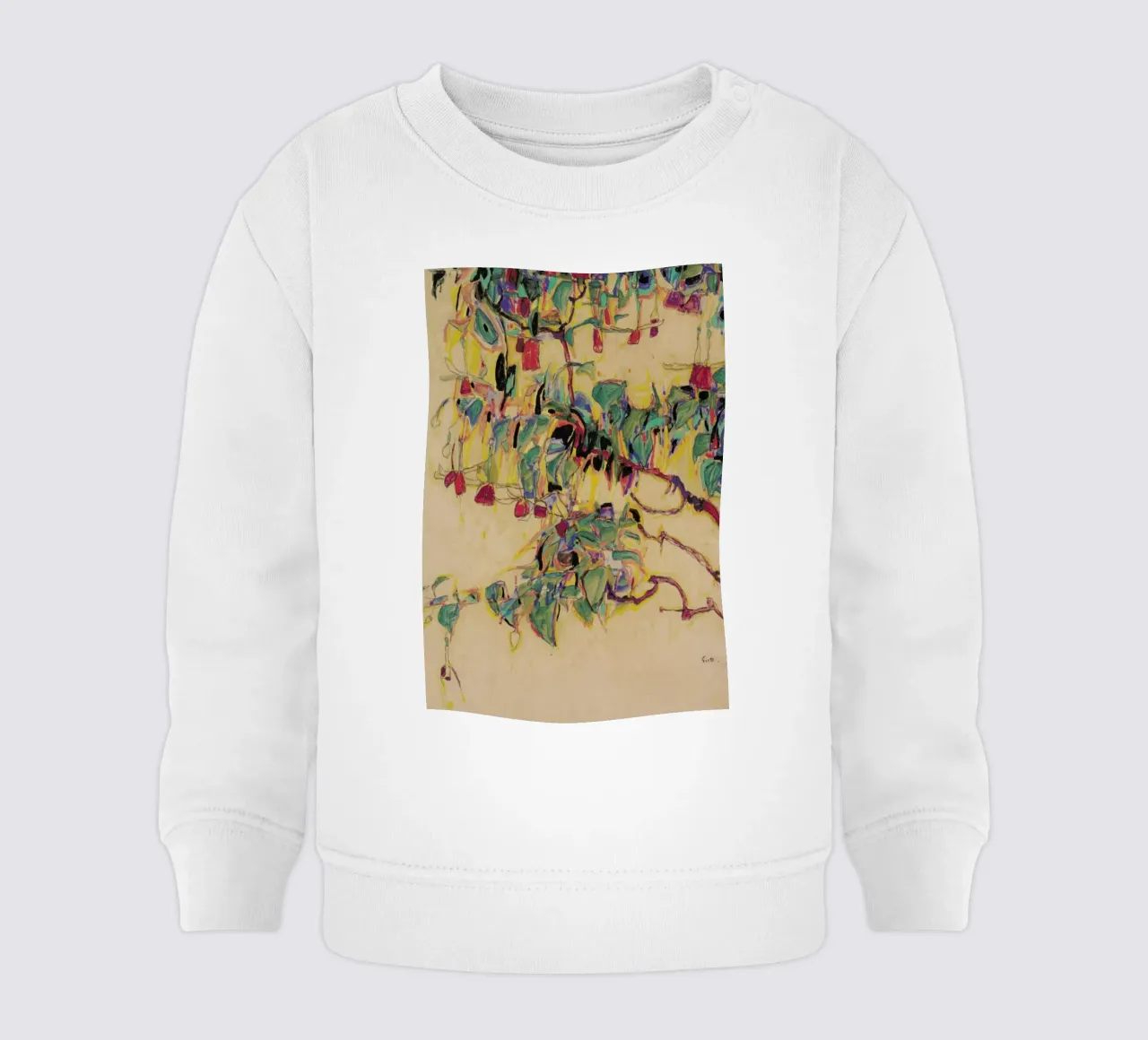 Schiele - Fuchsia II felpa neonato da Vintage by JUNIQE