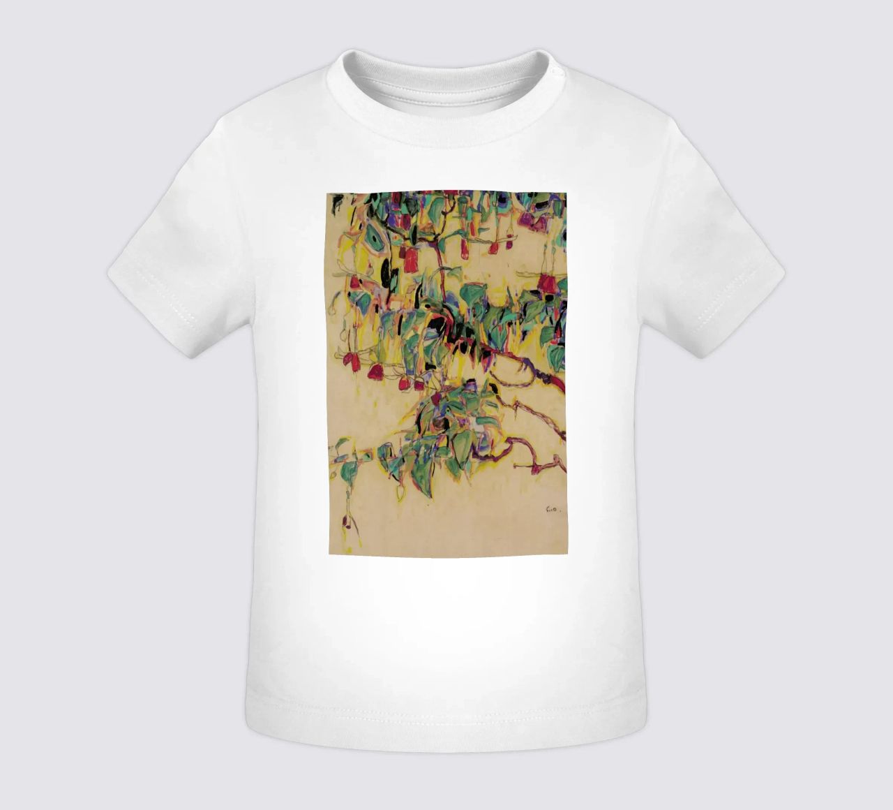Schiele - Fuchsia II t-shirt pour bébé de Vintage by JUNIQE