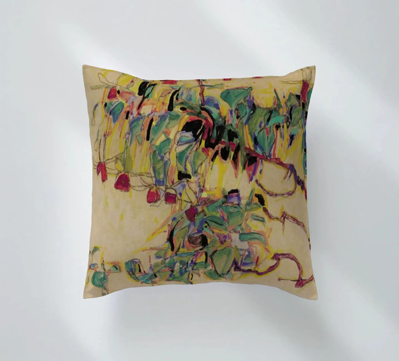 Schiele - Fuchsia II coussin de Vintage by JUNIQE