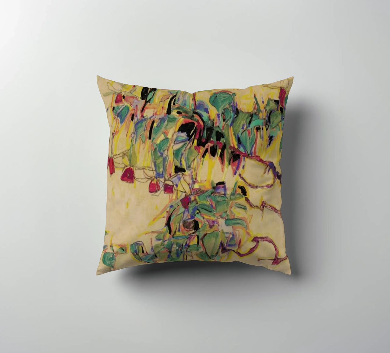 Schiele - Fuchsia II coussin de Vintage by JUNIQE