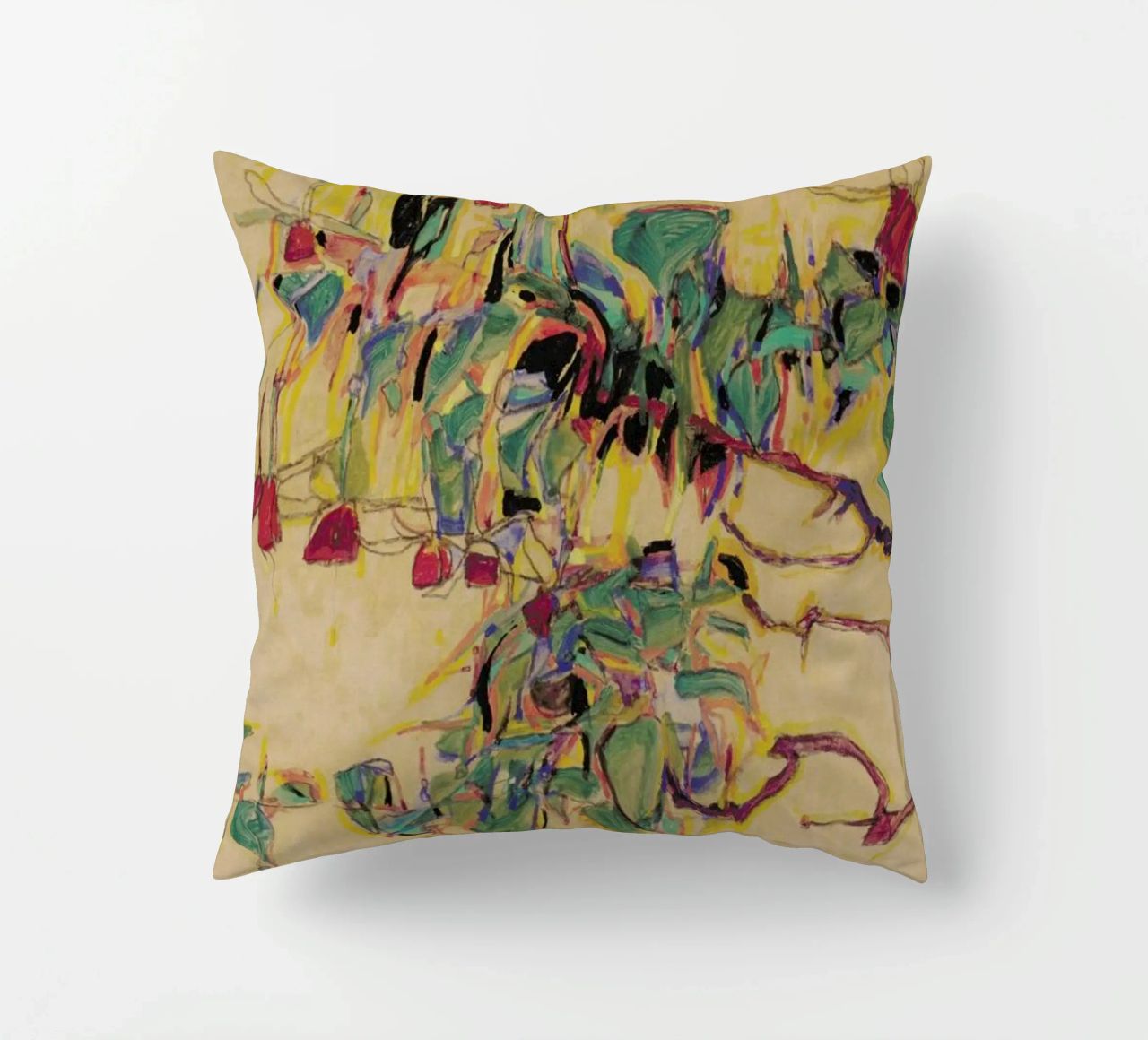 Schiele - Fuchsia II coussin de Vintage by JUNIQE
